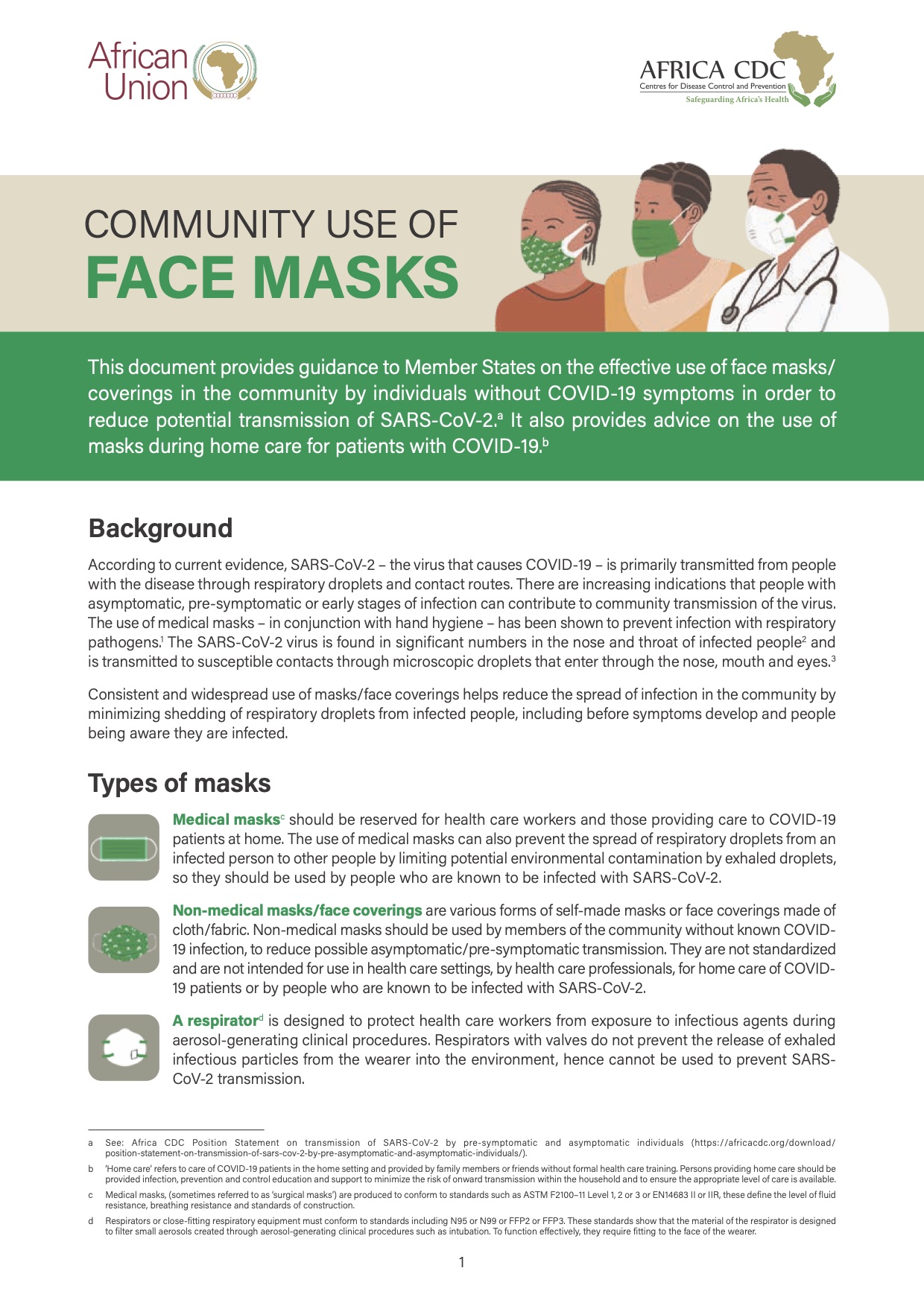 Community Use of Face Masks
