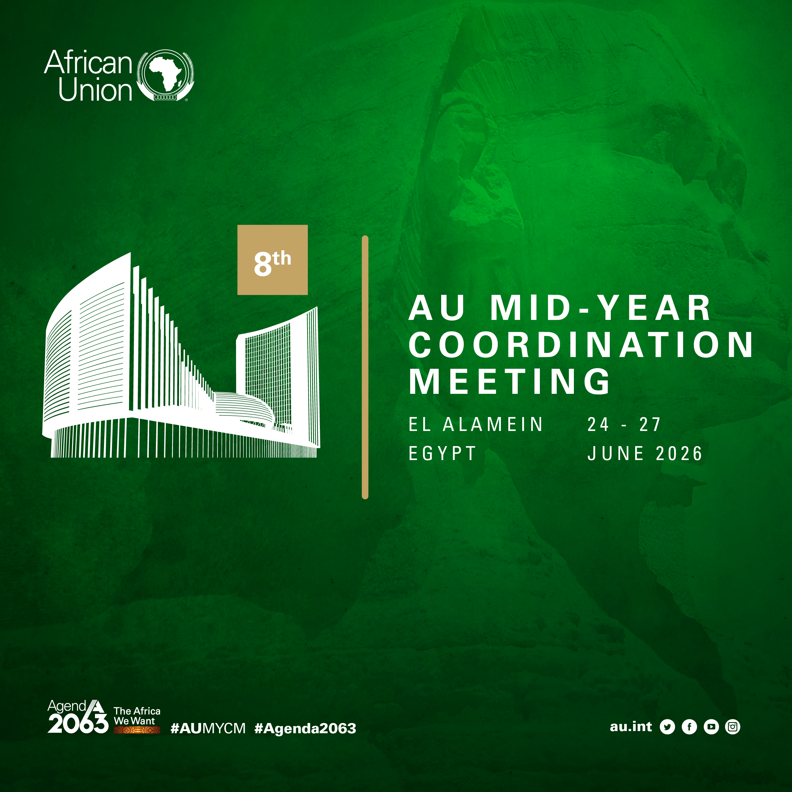 Online Registration For Journalists Now Open 8th Mid-Year Coordination Meeting of the African Union, Regional Economic Communities and Regional Mechanisms
